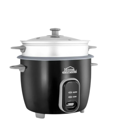 OLLA ARROCERA HOME ELEMENTS MULTIFUNCIONAL C/VAPORERA 1.8LT NEGRO