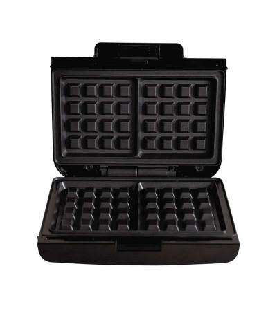 WAFLERA HOME ELEMENTS 2 PUESTOS CUADRADO NEGRO
