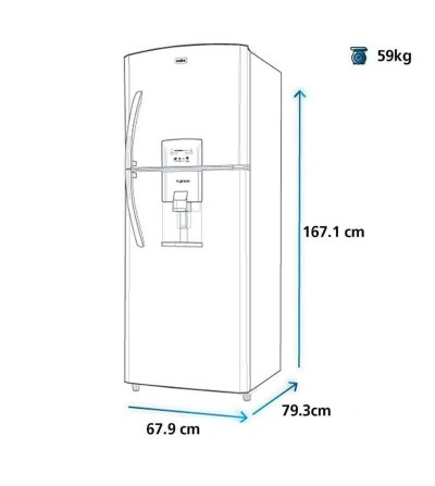 REFRIGERADORA MABE RMP736 FYEU1 360LT CROMA 